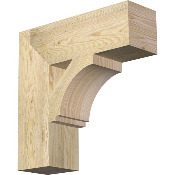Ekena Millwork Imperial Block Rough Sawn Bracket, Douglas Fir, 6"W x 20"D x 20"H BKT06X20X20IMP05RDF - main